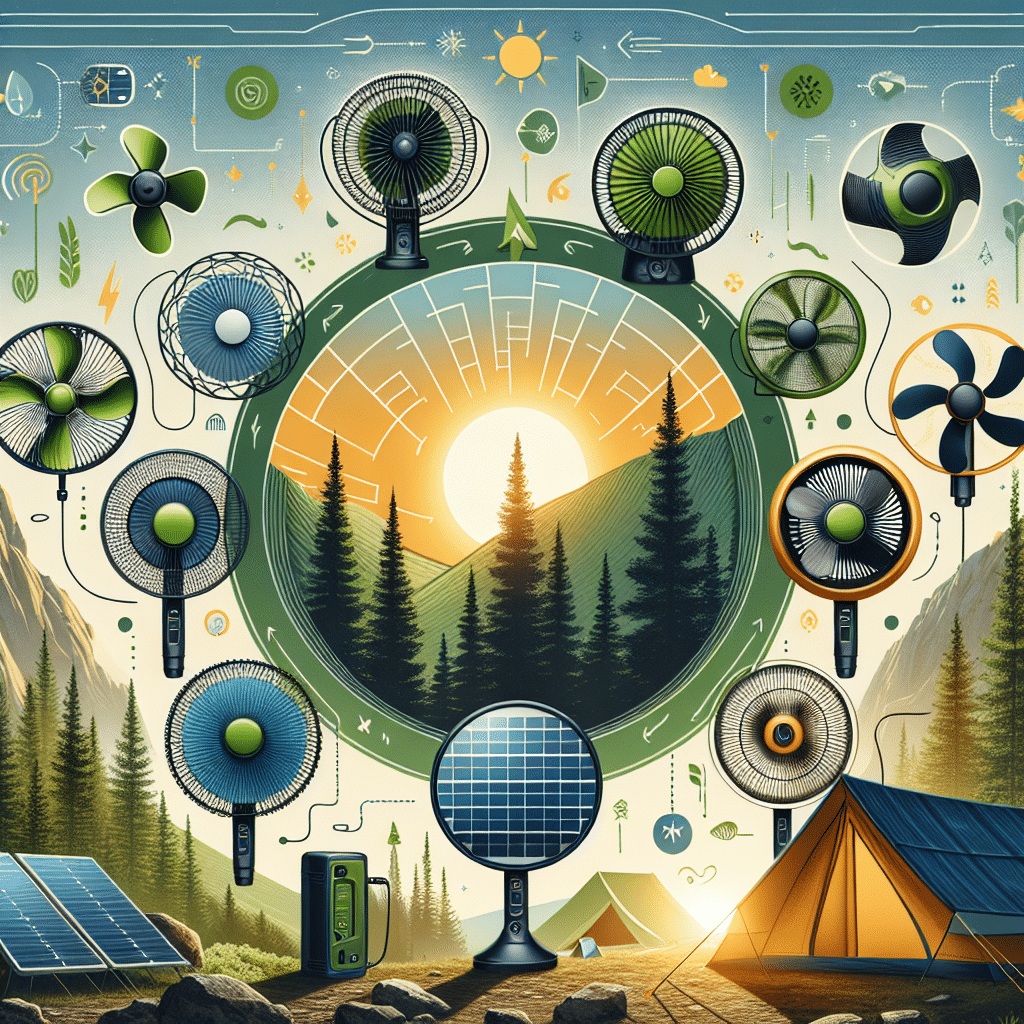 Versatile solar-powered fans for camping