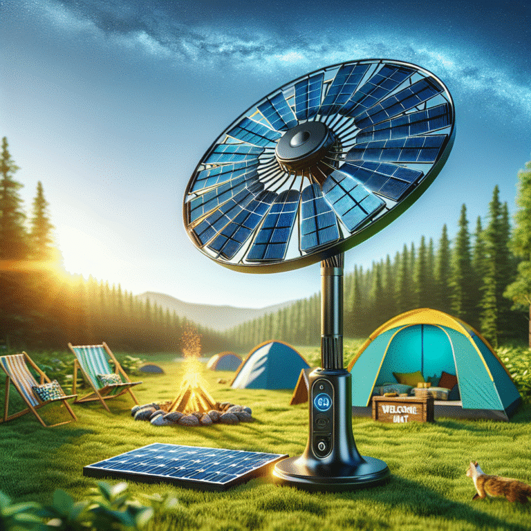 Versatile solar-powered fans for camping