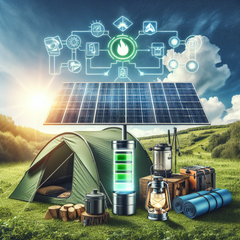 Extending battery life of solar devices for camping