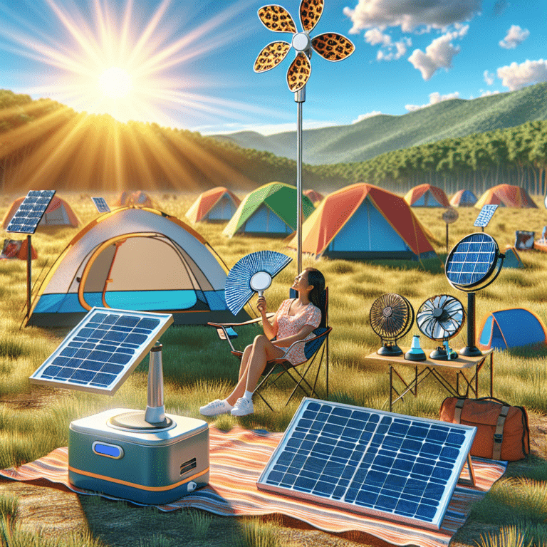 Solar-powered fans for camping