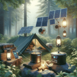 Creative setups for solar gadgets while camping