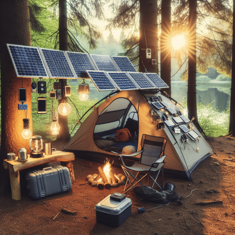 DIY solar gadget setup for campers