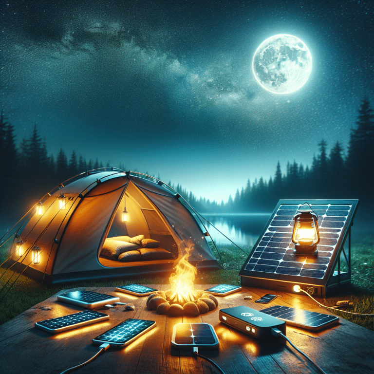 Camping with solar-powered gadgets